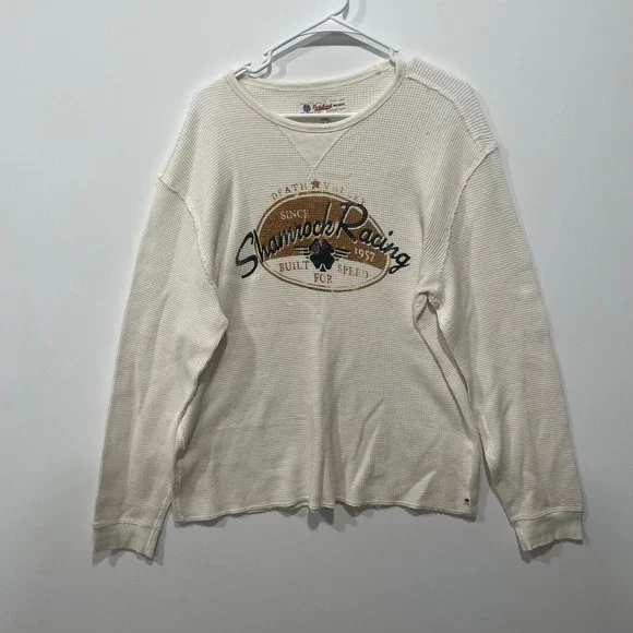 Lucky Brand Mens Shamrock Racing Thermal Long Sleeve Shirt XL Built for Speed - Picture 1 of 9
